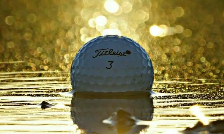 golf ball in mud