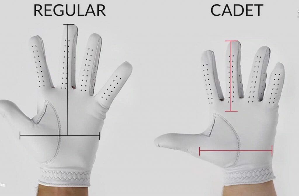 regulard vs cadet golf glove