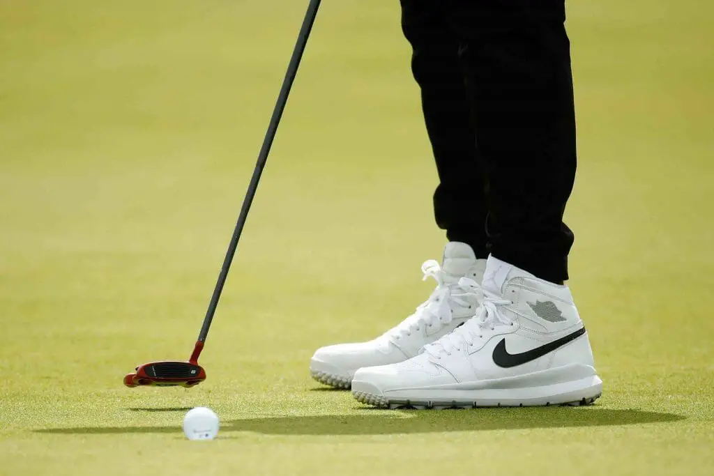 right shoes in a golf course