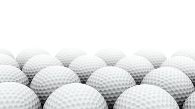 white golf balls