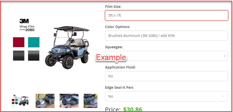 3M Wrap Film 2080 golf cart