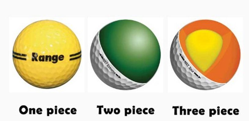 one, two, three piece golf balls