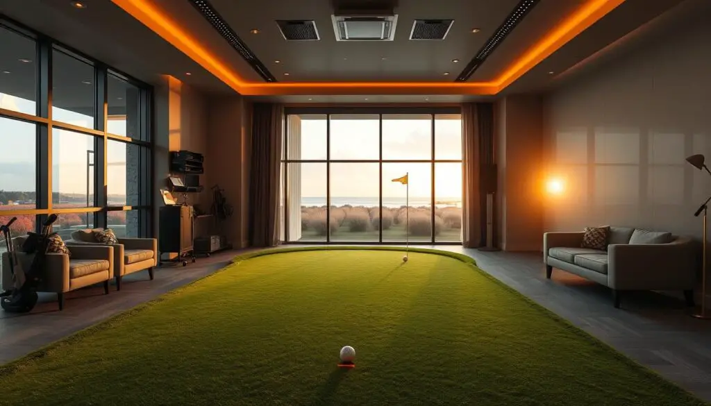 indoor putting green installation